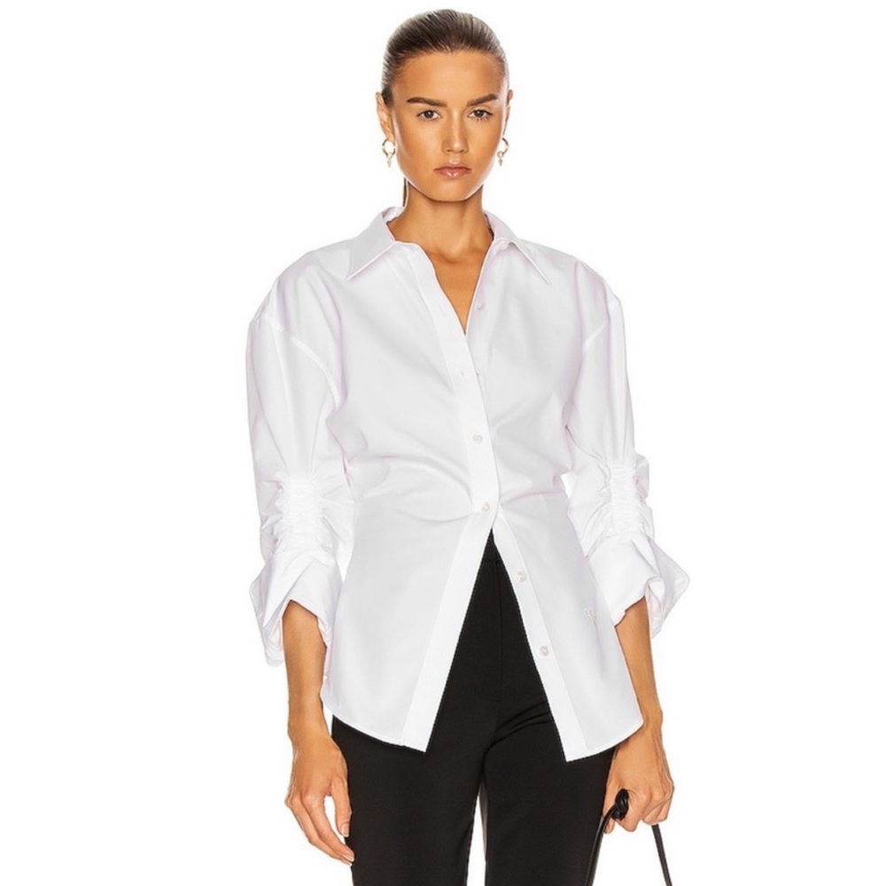 Alexander Wang Oversized Button Down Ruched Shirt - image 1